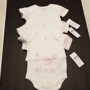 KidzStuff 3 pack bodysuits Elephant